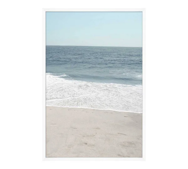 Coastal Diptych Framed Print 2, Matte White, 30x22Wx44x22H