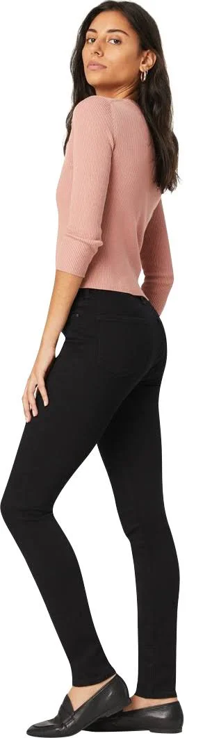 Mavi Alissa High-Rise Super Skinny Ankle in Black Brushed Supersoft Jeans
