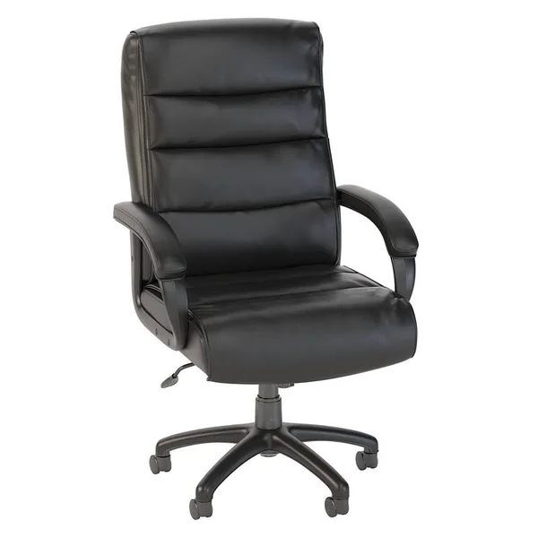 Scranton & Co High Back Leather Executive Office Chair in Black