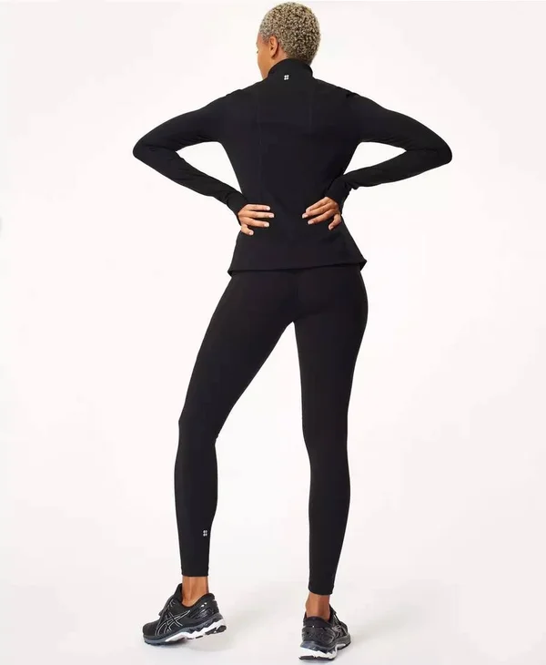 Sweaty Betty Power Workout Zip Through Jacket, Black, Women's Xxs