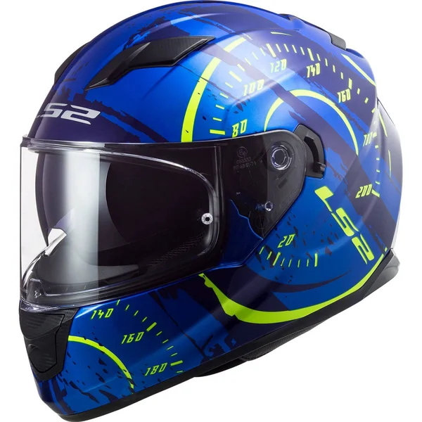 LS2 Stream Tacho Helmet - Blue/Hi-Viz Yellow - Xs