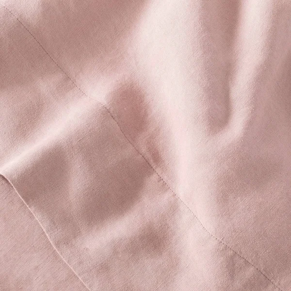 Queen 100% Washed Hemp Solid Sheet Set Blush - Casaluna