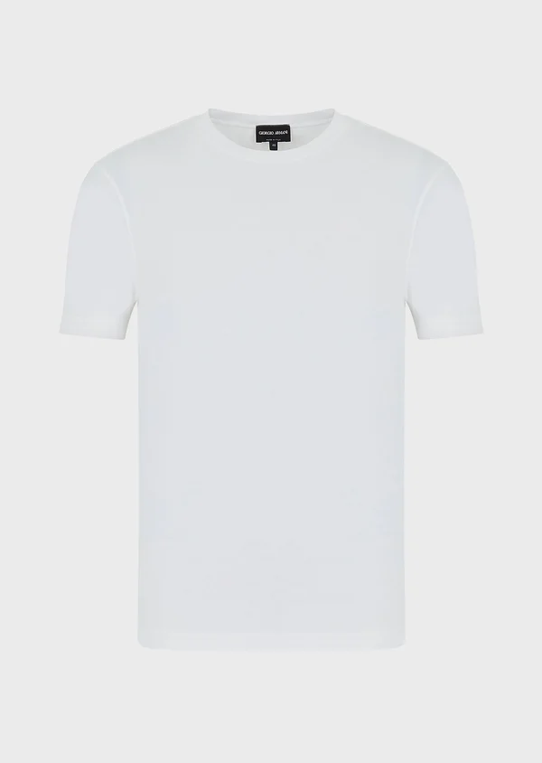 Giorgio Armani Men's Crewneck T-Shirt - White, Men's, 48