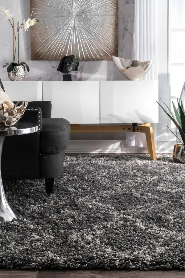 nuLOOM Iola Easy Shag OZSG18B Grey 4& x 6& Area Rug
