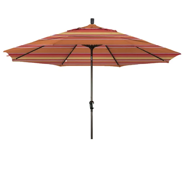 California Umbrella 11 ft. Aluminum Auto Tilt Patio Umbrella - Green
