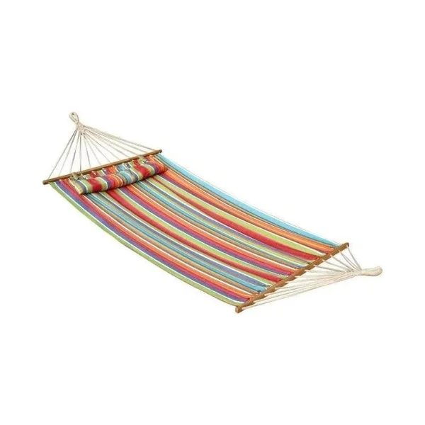 Bliss Hammocks Oversized Hammock with Spreader Bars and Pillow, Nautical Stripe