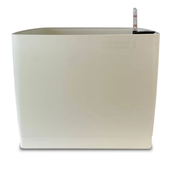 Floridis Acquaplanta 13.78-Inch Natural Self-Watering Wall Planter - White