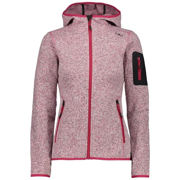 Cmp Fix Hood Knitted Fleece Red Pink Women - 3XL