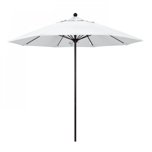 Outdoor Living and Style 9ft Outdoor Venture Series Patio Umbrella with Push Lift Open System - White