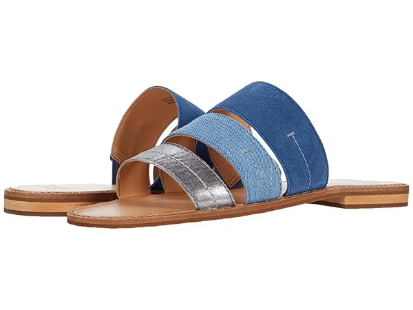 Frye - Evie 3 Band Slide, 8 US, Blue