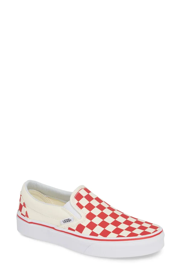 Vans Classic Slip on Racing Red White
