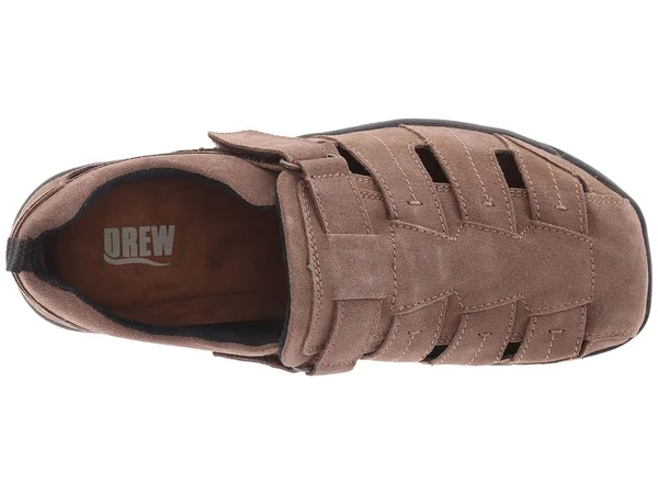 Drew Men's Dublin Fisherman Sandal - Size: 7.5, Olive Suede