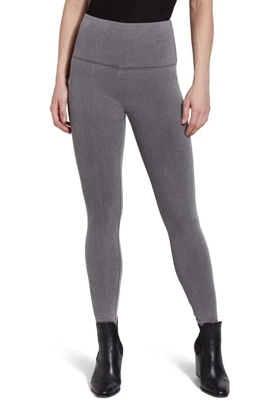 Lysse Leggings 6175 Slimming Denim Legging, Mid Grey