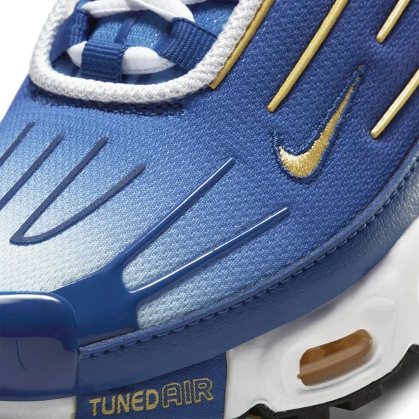 Nike Boys& Big Kids& Air Max Plus 3 Casual Shoes in Blue Size 5.0 - Leather