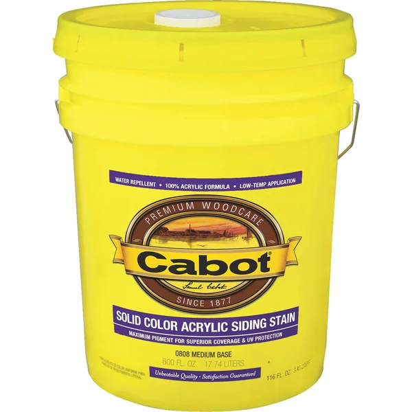 Cabot 05-0808 Solid Color Acrylic Siding Stain - 5 Gallon