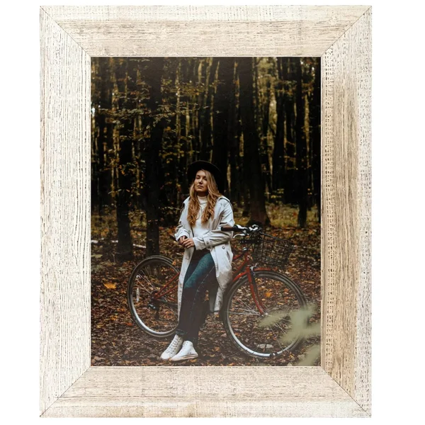 10x28 inch Real Reclaimed White Barnwood Wood Picture Frame for A 10x28 Photo 2WOM-RFB-250-WHT-10x28. by ArtToFrames