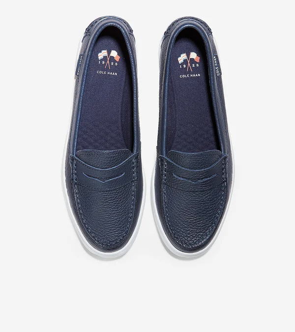 Cole Haan Nantucket Leather Penny Loafers - Navy, Peacoat, Women's, 5B