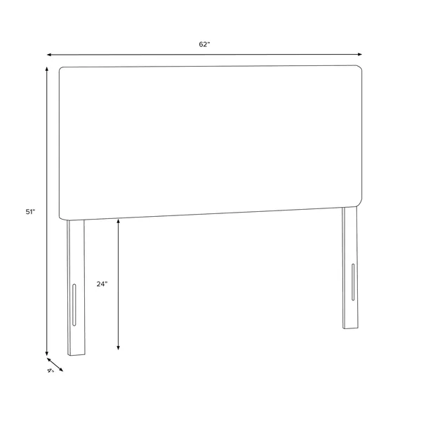 Channel Seam Headboard Queen Velvet Light Gray - Project 62