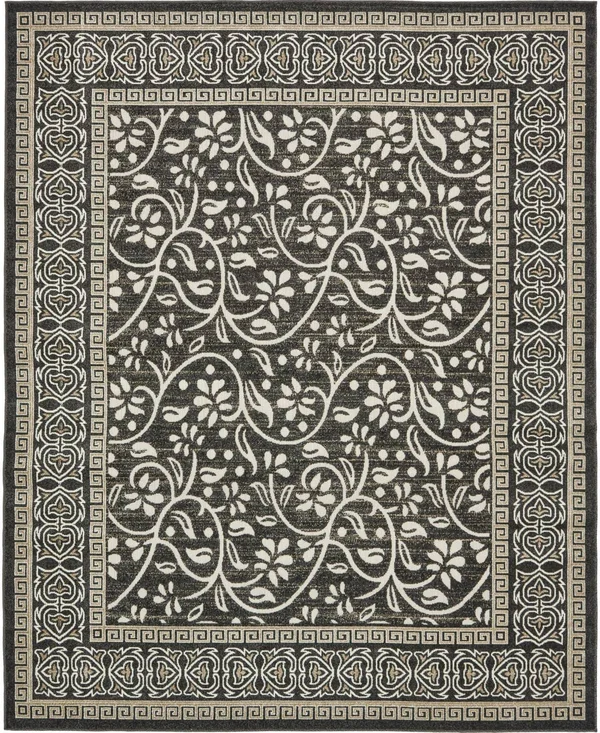 Unique Loom Atlanta Indoor/ Outdoor Area Rug - 8& x 10& Black