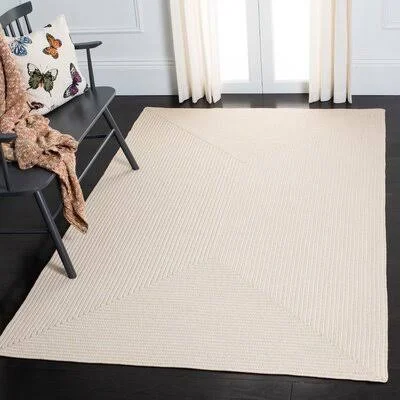 Morton Hand-Woven Flatweave Ivory Area Rug Sand & Stable Rug Size: Rectangle 4& x 6&
