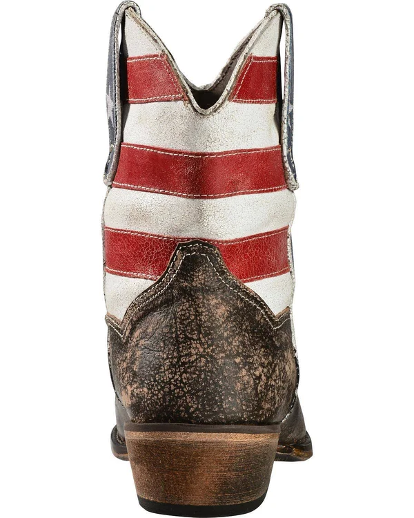 Roper American Flag Shorty - Brown - Ankle Boots
