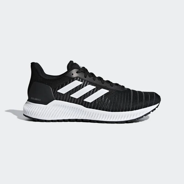 Adidas Solar Ride Core Black/White Men's Running Shoes, Size: 12
