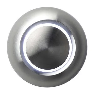 Spore True LED Doorbell Button LED Color: White - Finish: Brushed Aluminum TDB-W-AL