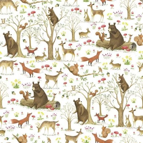Jam Paper Industrial Size Bulk Wrapping Paper Rolls, Fairytale Forest, 1/4 Ream (520 Sq. ft), Sold Individually (165J28030208)