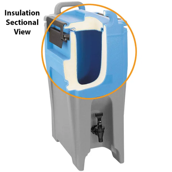 Cambro UC500186 Ultra Camtainer Navy Blue 5.25 Gal Beverage Carrier