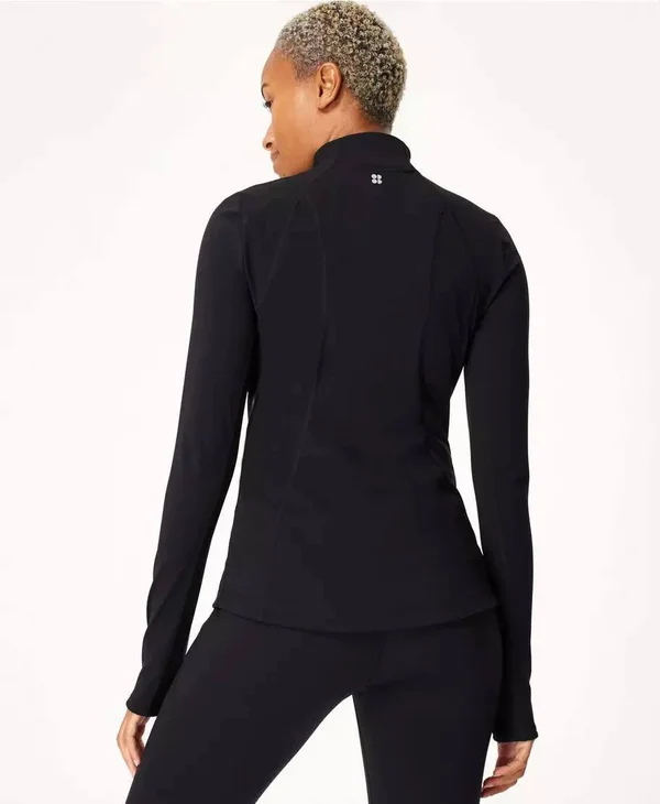 Sweaty Betty Power Workout Zip Through Jacket, Black, Women's Xxs
