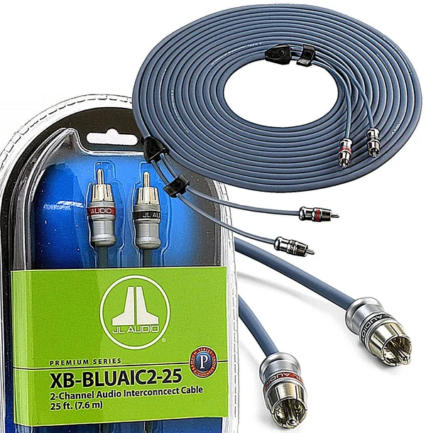 JL Audio Xb-bluaic2-25: 2-Channel 25 ft (7.62 M) Premium Interconnect