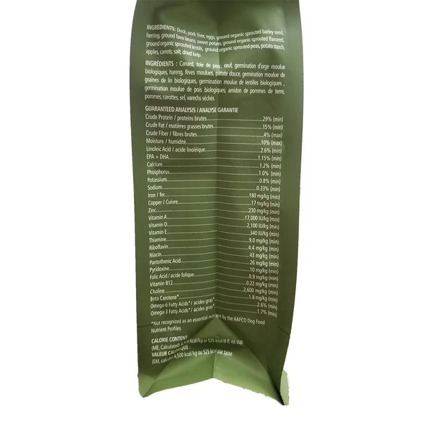 Carna4 Hand Crafted Dog Food 22-Pound Duck