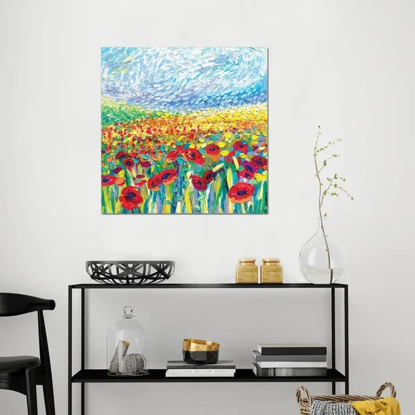 Iris Scott Paintings Canvas Art Prints - Poppies Study ( Floral & Botanical > Flowers > Wildflowers art)