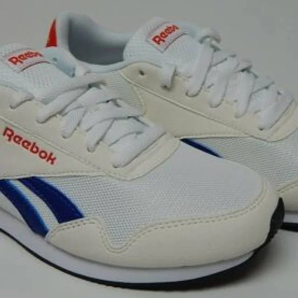 Reebok Classic Lace-Up Sneakers - Jogger - Size, 8 Medium, Wht/Cblt/Red