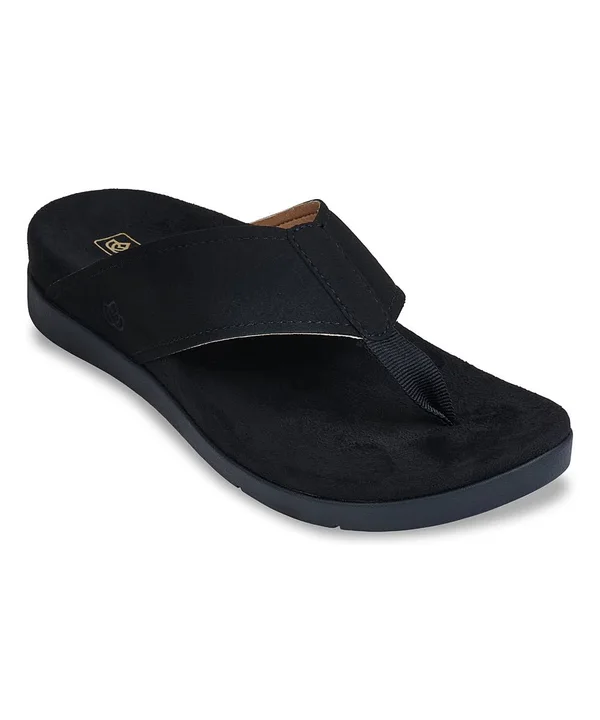 Spenco Hampton Suede Women's Comfort Sandal - Size: 5, Black