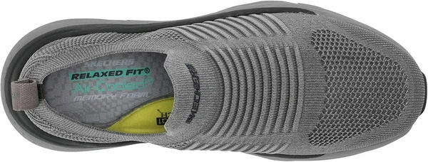 Skechers Men's Relaxed Fit Delmont Jenko Sneaker, Charcoal