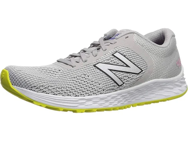 New Balance Fresh Foam Arishi v2 Women's Neutral Cushioned Shoes - Grey/White/Yellow (Size 7.5)