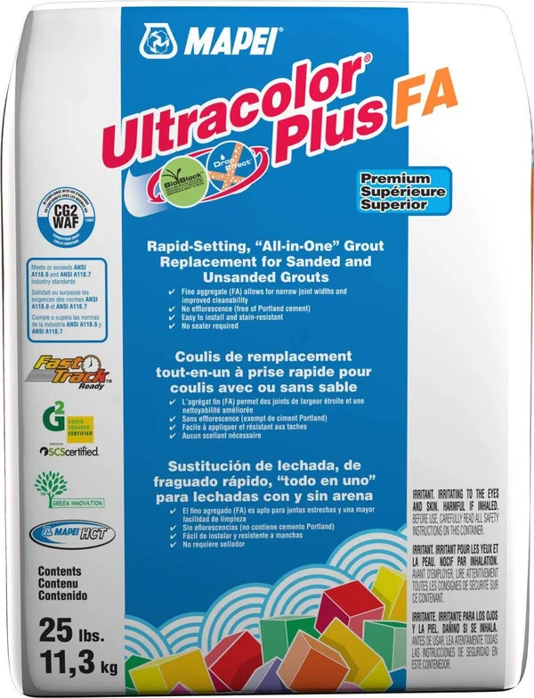 Mapei Ultracolor Plus Fa 25-lb Chocolate All-in-One Sanded Grout in Brown, 6BU000711