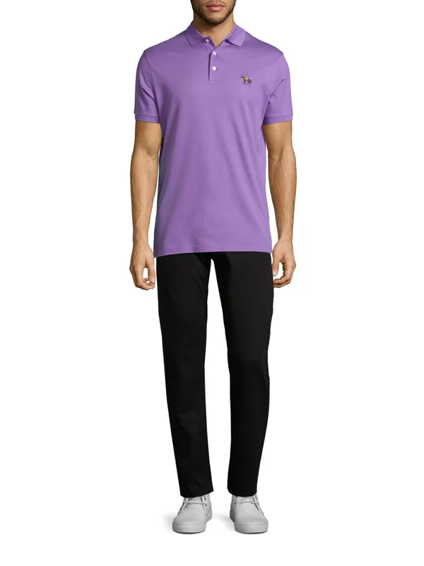 Ralph Lauren Cotton Pique Standing Horse Polo - Lavender M