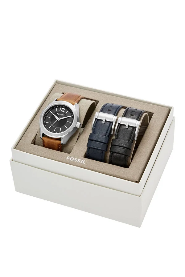 Fossil Men'S Interchangeable Leather Strap Watch - 42Mm No Color At Nordstrom Rack - Mens Strap Watches - Mens Watches