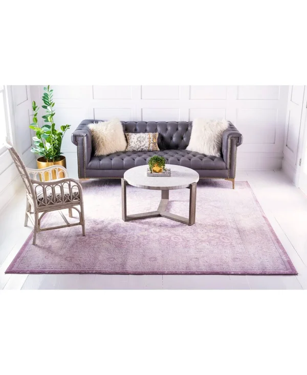 Unique Loom Birch Leila Rug - 8& 0 x 8& 0 - Square