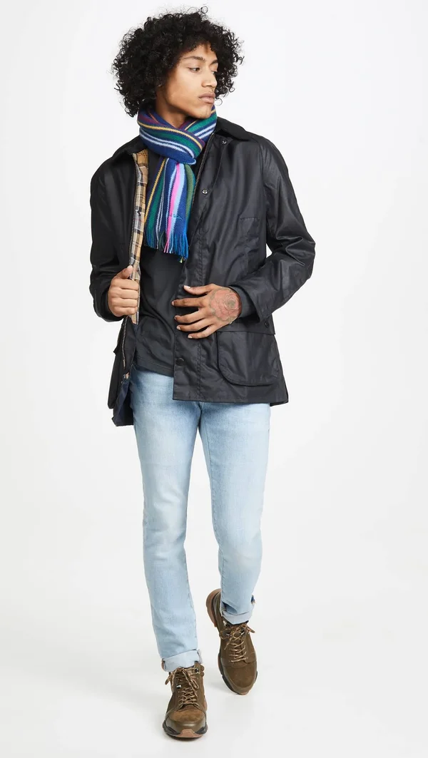 Barbour Ashby Wax Jacket Navy