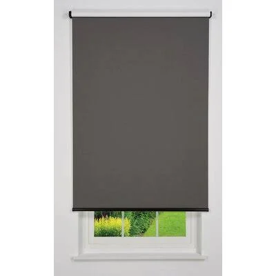 Cordless Blackout Roller Shade Linen Avenue Finish: Dark Gray, Blind Size: 25v5W x 66L