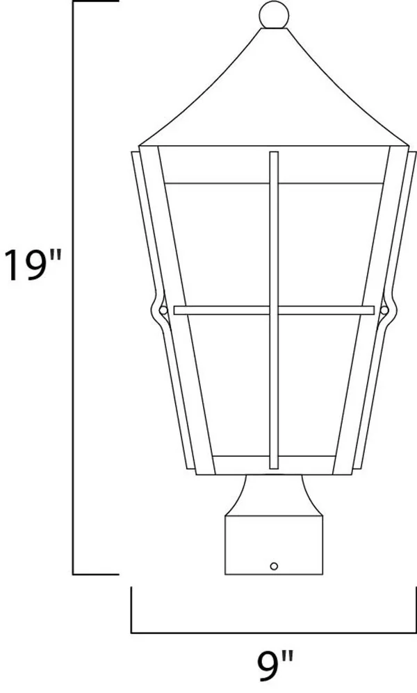 Maxim Lighting Revere LED 1-Light Outdoor Post, Black - 55330CDFTBK