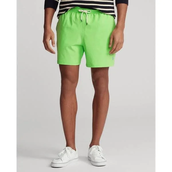 Ralph Lauren Men's 5.75-Inch Traveler Classic Swim Trunk - Size M in Kiwi Lime