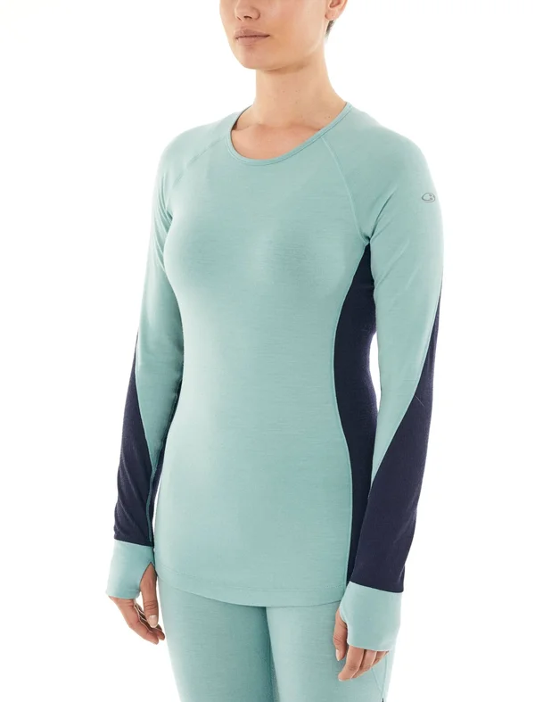 Icebreaker Wmns 260 Zone LS Crewe - Hydro - Sweaters Xs