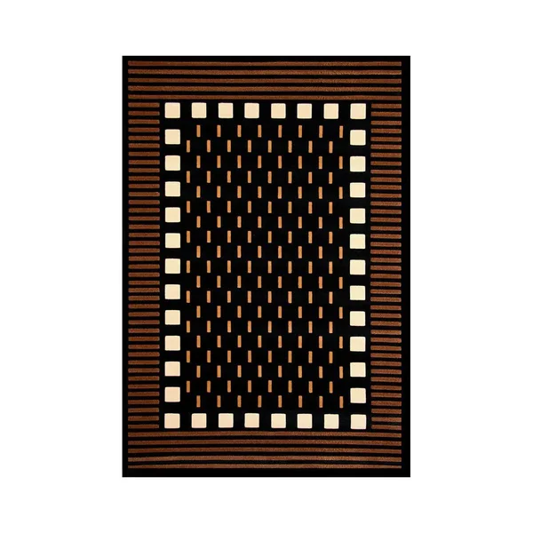 Abacasa Terra Mali Chocolate-Beige-Black-Ivory 5x8 Area Rug