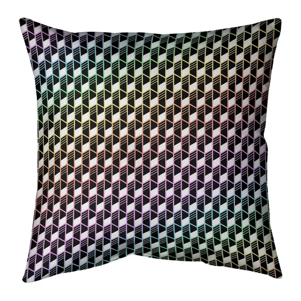 Porch & den Cleo Ombre Geometric Stripes Throw Pillow - 20 x 20 - Peacock Ombre - Cotton