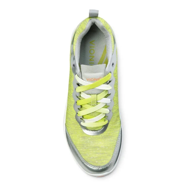 Vionic with Orthaheel Technology Women's Fyn Active Sneaker - Grey/Yellow, US 10 M