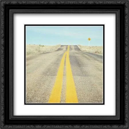 Curve Ahead 2X Matted 20x20 Black Ornate Framed Art Print by Murray - Roberta